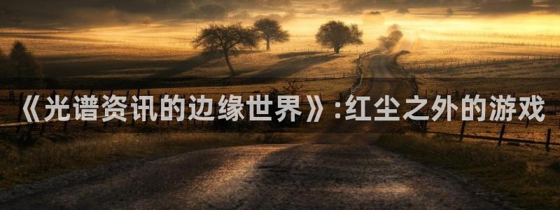 辉达娱乐网页版地址：《光谱资讯的边缘世界》:红尘之外的游戏